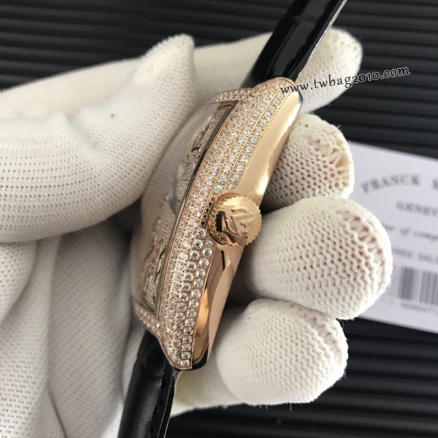 法穆蘭最新款滿天星男腕表 美洲鱷魚皮錶帶 法蘭克慕勒男士機械腕表  gjs2251